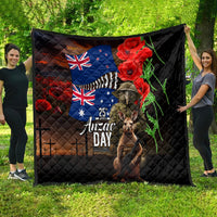 New Zealand and Australia ANZAC Day Quilt National Flag mix Kiwi Bird and Kangaroo Soldier Style LT03 - Polynesian Pride
