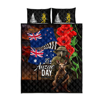 New Zealand and Australia ANZAC Day Quilt Bed Set National Flag mix Kiwi Bird and Kangaroo Soldier Style LT03 - Polynesian Pride