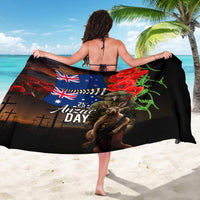 New Zealand and Australia ANZAC Day Sarong National Flag mix Kiwi Bird and Kangaroo Soldier Style LT03 - Polynesian Pride