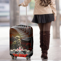 New Zealand ANZAC Day Luggage Cover The Ode of Remembrance and Silver Fern