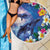 Hawaiian Lei Day Plumeria Humpback Whales Beach Blanket Polynesian Art Vibrant Starry Nebula Style