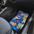 Hawaiian Lei Day Plumeria Humpback Whales Car Mats Polynesian Art Vibrant Starry Nebula Style
