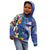 Hawaiian Lei Day Plumeria Humpback Whales Kid Hoodie Polynesian Art Vibrant Starry Nebula Style