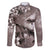 Hawaiian Lei Day Plumeria Humpback Whales Family Matching Tank Maxi Dress and Hawaiian Shirt Polynesian Art Vibrant Starry Nebula Grayscale Style