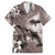 Hawaiian Lei Day Plumeria Humpback Whales Hawaiian Shirt Polynesian Art Vibrant Starry Nebula Grayscale Style