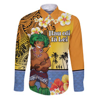 Happy Lei Day Family Matching Puletasi and Hawaiian Shirt Hula Male Dancer Polynesian Flower Kakau Pattern