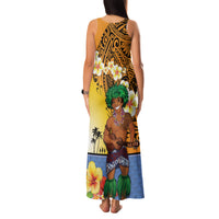 Happy Lei Day Family Matching Tank Maxi Dress and Hawaiian Shirt Hula Male Dancer Polynesian Flower Kakau Pattern LT03 - Polynesian Pride