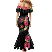 Hawaiian Flower and Tribal Turtle Family Matching Mermaid Dress and Hawaiian Shirt Colorful Style LT03 - Polynesian Pride