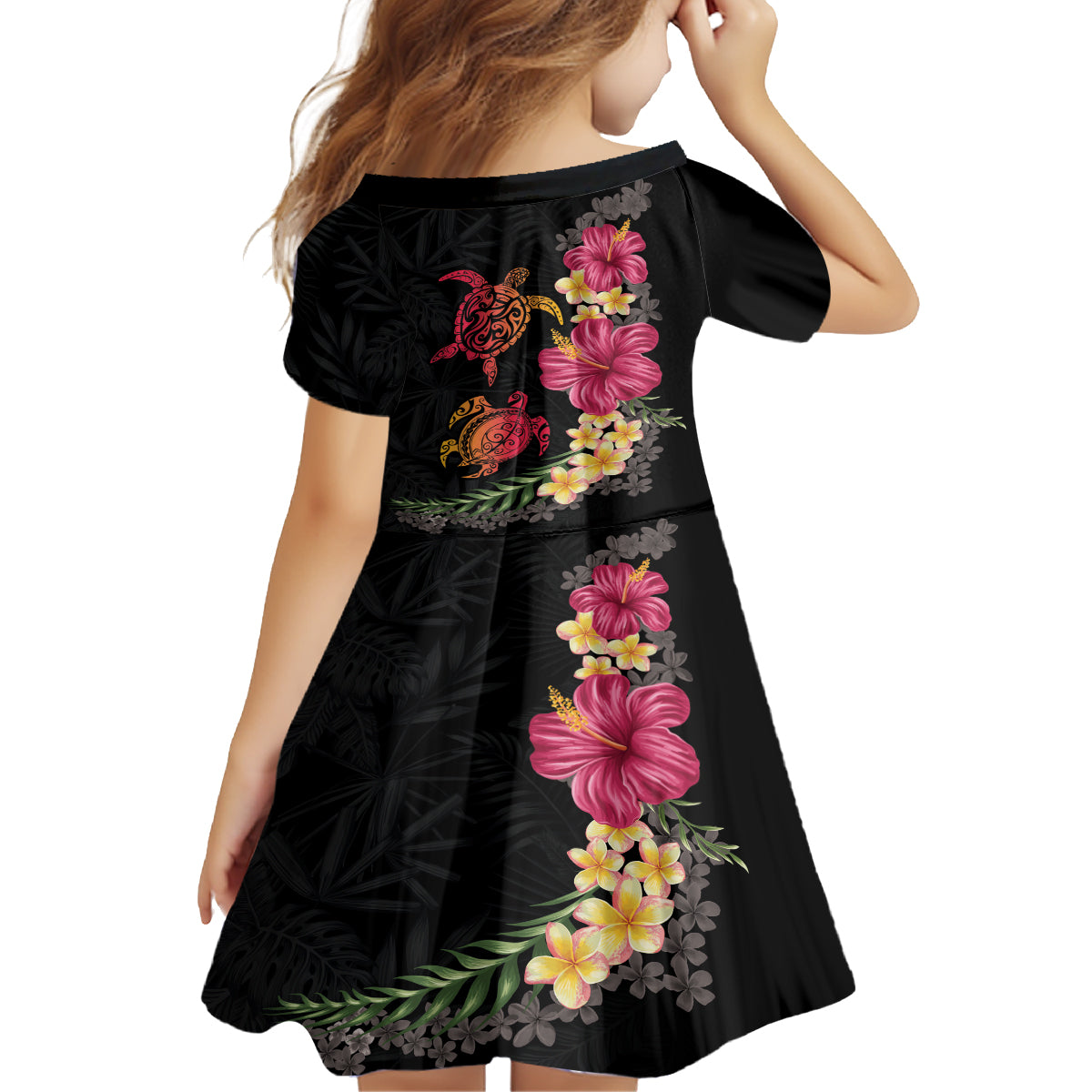 Hawaiian Flower and Tribal Turtle Family Matching Summer Maxi Dress and Hawaiian Shirt Colorful Style LT03 - Polynesian Pride