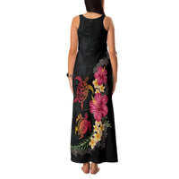 Hawaiian Flower and Tribal Turtle Family Matching Tank Maxi Dress and Hawaiian Shirt Colorful Style LT03 - Polynesian Pride