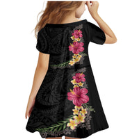 Hawaiian Plumeria and Hibiscus Family Matching Mermaid Dress and Hawaiian Shirt - Colorful Style LT03 - Polynesian Pride