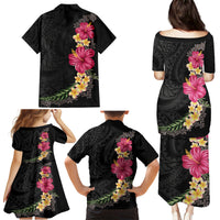 Hawaiian Plumeria and Hibiscus Family Matching Puletasi and Hawaiian Shirt Colorful Style LT03 - Polynesian Pride