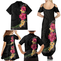 Hawaiian Plumeria and Hibiscus Family Matching Summer Maxi Dress and Hawaiian Shirt Colorful Style LT03 - Polynesian Pride