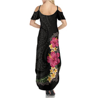 Hawaiian Plumeria and Hibiscus Family Matching Summer Maxi Dress and Hawaiian Shirt Colorful Style LT03 - Polynesian Pride