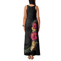 Hawaiian Plumeria and Hibiscus Family Matching Tank Maxi Dress and Hawaiian Shirt Colorful Style LT03 - Polynesian Pride