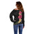 Hawaiian Plumeria and Hibiscus Off Shoulder Sweater Colorful Style