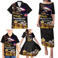 American Samoa Fue and Kava Bowl Family Matching Puletasi and Hawaiian Shirt Plumeria and Polynesian Pattern LT03 - Polynesian Pride