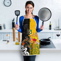 Aotearoa New Zealand And Australia Basketball Custom Apron Maori Tribal Tattoo And Aboriginal Dot Art Heritage LT03 - Polynesian Pride