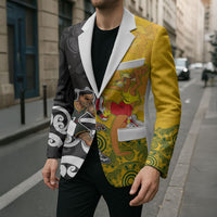 Aotearoa New Zealand And Australia Basketball Custom Blazer Maori Tribal Tattoo And Aboriginal Dot Art Heritage LT03 - Polynesian Pride
