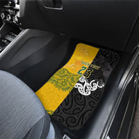 Aotearoa New Zealand And Australia Basketball Custom Car Mats Maori Tribal Tattoo And Aboriginal Dot Art Heritage LT03 - Polynesian Pride