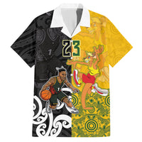 Aotearoa New Zealand And Australia Basketball Custom Hawaiian Shirt Maori Tribal Tattoo And Aboriginal Dot Art Heritage LT03 Multicolor - Polynesian Pride