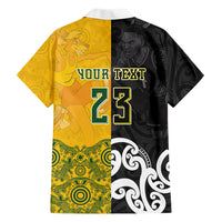 Aotearoa New Zealand And Australia Basketball Custom Hawaiian Shirt Maori Tribal Tattoo And Aboriginal Dot Art Heritage LT03 - Polynesian Pride