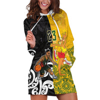 Aotearoa New Zealand And Australia Basketball Custom Hoodie Dress Maori Tribal Tattoo And Aboriginal Dot Art Heritage LT03 Multicolor - Polynesian Pride