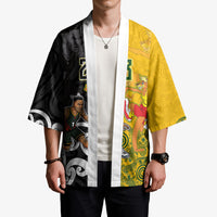 Aotearoa New Zealand And Australia Basketball Custom Kimono Maori Tribal Tattoo And Aboriginal Dot Art Heritage LT03 - Polynesian Pride