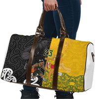 Aotearoa New Zealand And Australia Basketball Custom Travel Bag Maori Tribal Tattoo And Aboriginal Dot Art Heritage LT03 - Polynesian Pride