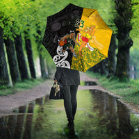 Aotearoa New Zealand And Australia Basketball Custom Umbrella Maori Tribal Tattoo And Aboriginal Dot Art Heritage LT03 - Polynesian Pride