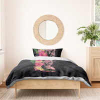 Hawaiian Tropical Plants Turtle and Shark Bedding Set Polynesian Art Tattoo