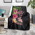 Hawaiian Tropical Plants Turtle and Shark Blanket Polynesian Art Tattoo