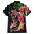 Hawaiian Tropical Plants Turtle and Shark Hawaiian Shirt Polynesian Art Tattoo
