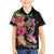 Hawaiian Tropical Plants Turtle and Shark Hawaiian Shirt Polynesian Art Tattoo