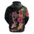 Hawaiian Tropical Plants Turtle and Shark Hoodie Polynesian Art Tattoo