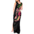 Hawaiian Tropical Plants Turtle and Shark Tank Maxi Dress Polynesian Art Tattoo
