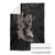 Hawaiian Tropical Plants Turtle and Shark Blanket Polynesian Art Tattoo Grayscale Color