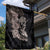 Hawaiian Tropical Plants Turtle and Shark Garden Flag Polynesian Art Tattoo Grayscale Color