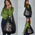 Hawaiian Tropical Plants Turtle and Shark Grocery Bag Polynesian Art Tattoo Grayscale Color