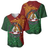 Papua New Guinea East Sepik Province Baseball Jersey Tribal Crocodile Birds of Paradise Melanesian Tattoo LT03 - Polynesian Pride