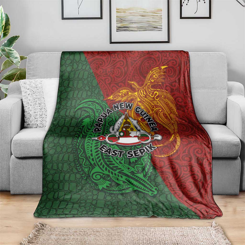 Papua New Guinea East Sepik Province Blanket Tribal Crocodile Birds of Paradise Melanesian Tattoo LT03 - Polynesian Pride