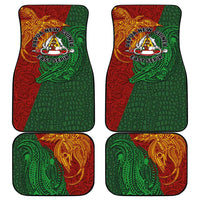 Papua New Guinea East Sepik Province Car Mats Tribal Crocodile Birds of Paradise Melanesian Tattoo LT03 - Polynesian Pride