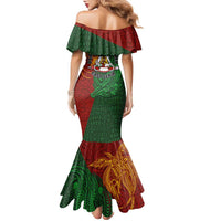 Papua New Guinea East Sepik Province Family Matching Mermaid Dress and Hawaiian Shirt Tribal Crocodile Birds of Paradise Melanesian Tattoo LT03 - Polynesian Pride