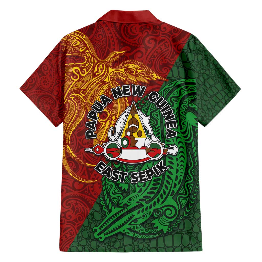Papua New Guinea East Sepik Province Family Matching Off Shoulder Short Dress and Hawaiian Shirt Tribal Crocodile Birds of Paradise Melanesian Tattoo LT03 - Polynesian Pride