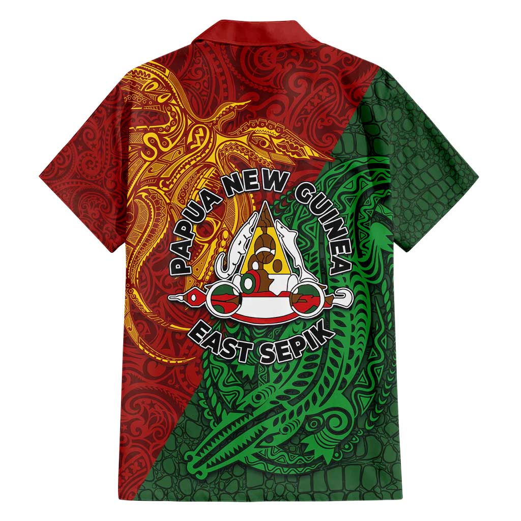 Papua New Guinea East Sepik Province Family Matching Short Sleeve Bodycon Dress and Hawaiian Shirt Tribal Crocodile Birds of Paradise Melanesian Tattoo LT03 - Polynesian Pride