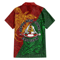 Papua New Guinea East Sepik Province Family Matching Tank Maxi Dress and Hawaiian Shirt Tribal Crocodile Birds of Paradise Melanesian Tattoo LT03 - Polynesian Pride