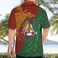 Papua New Guinea East Sepik Province Hawaiian Shirt Tribal Crocodile Birds of Paradise Melanesian Tattoo LT03 - Polynesian Pride