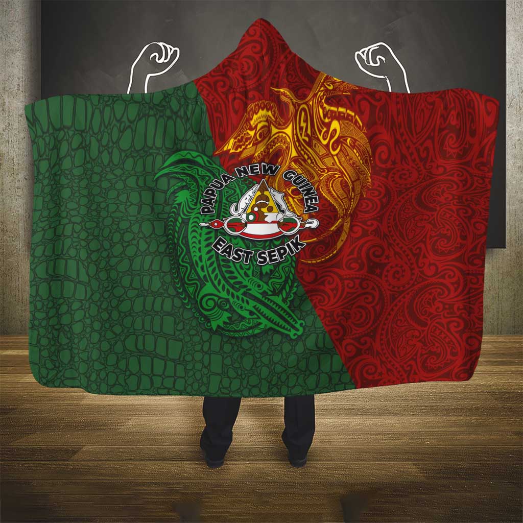 Papua New Guinea East Sepik Province Hooded Blanket Tribal Crocodile Birds of Paradise Melanesian Tattoo LT03 - Polynesian Pride