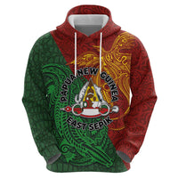 Papua New Guinea East Sepik Province Hoodie Tribal Crocodile Birds of Paradise Melanesian Tattoo LT03 - Polynesian Pride