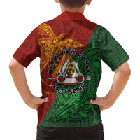 Papua New Guinea East Sepik Province Kid Hawaiian Shirt Tribal Crocodile Birds of Paradise Melanesian Tattoo LT03 - Polynesian Pride